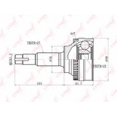 Шарнирный комплект приводного вала LYNXauto CO-5716A