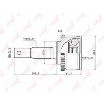 Шарнирный комплект приводного вала LYNXauto CO-5719A