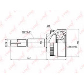 Шарнирный комплект приводного вала LYNXauto CO-5724A