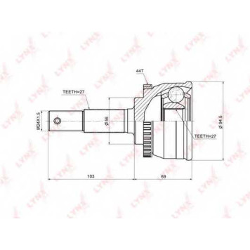 Шарнирный комплект приводного вала LYNXauto CO-5749A