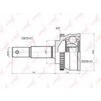 Шарнирный комплект приводного вала LYNXauto CO-5763A