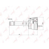 Шарнирный комплект приводного вала LYNXauto CO-5791