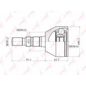 Шарнирный комплект приводного вала LYNXauto CO-5900