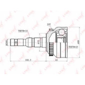 Шарнирный комплект приводного вала LYNXauto CO-5901A