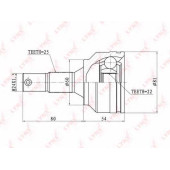 Шарнирный комплект приводного вала LYNXauto CO-6100