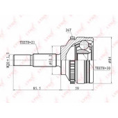 Шарнирный комплект приводного вала LYNXauto CO-6304A