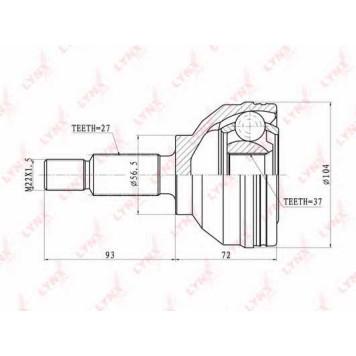 Шарнирный комплект приводного вала LYNXauto CO-6317