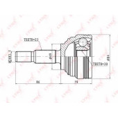 Шарнирный комплект приводного вала LYNXauto CO-6326