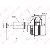 Шарнирный комплект приводного вала LYNXauto CO-6900A