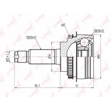 Шарнирный комплект приводного вала LYNXauto CO-6900A