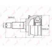 Шарнирный комплект приводного вала LYNXauto CO-7102