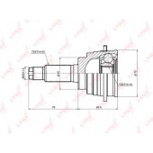 Шарнирный комплект приводного вала LYNXauto CO-7328