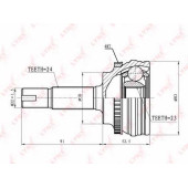Шарнирный комплект приводного вала LYNXauto CO-7500A