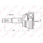 Шарнирный комплект приводного вала LYNXauto CO-7501
