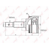 Шарнирный комплект приводного вала LYNXauto CO-7504A