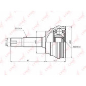 Шарнирный комплект приводного вала LYNXauto CO-7505