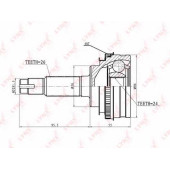 Шарнирный комплект приводного вала LYNXauto CO-7509A