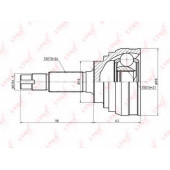 Шарнирный комплект приводного вала LYNXauto CO-7514