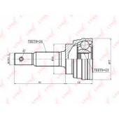 Шарнирный комплект приводного вала LYNXauto CO-7519