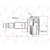 Шарнирный комплект приводного вала LYNXauto CO-7520A