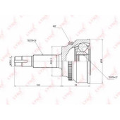 Шарнирный комплект приводного вала LYNXauto CO-7522A