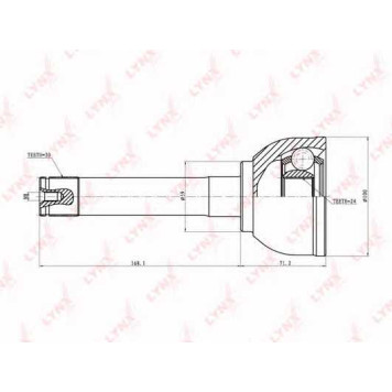Шарнирный комплект приводного вала LYNXauto CO-7530