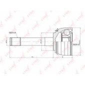 Шарнирный комплект приводного вала LYNXauto CO-7532