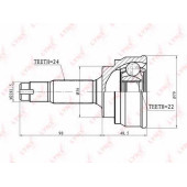 Шарнирный комплект приводного вала LYNXauto CO-7534