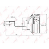 Шарнирный комплект приводного вала LYNXauto CO-7538