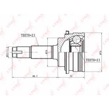 Шарнирный комплект приводного вала LYNXauto CO-7539