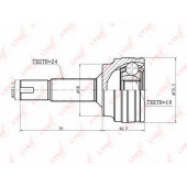 Шарнирный комплект приводного вала LYNXauto CO-7545
