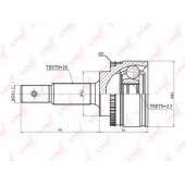 Шарнирный комплект приводного вала LYNXauto CO-7558A