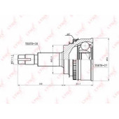 Шарнирный комплект приводного вала LYNXauto CO-7586A