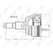 Шарнирный комплект приводного вала LYNXauto CO-8002