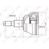 Шарнирный комплект приводного вала LYNXauto CO-8004