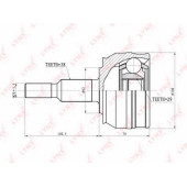 Шарнирный комплект приводного вала LYNXauto CO-8006