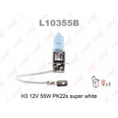 Лампа накаливания H3 12В 55Вт LYNXauto SUPER WHITE L10355B