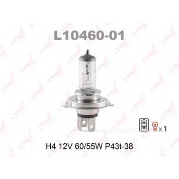 Лампа накаливания H4 12В 60/55Вт LYNXauto L10460-01