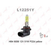 Лампа накаливания HB4 12В 51Вт LYNXauto YELLOW L12251Y