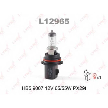 Лампа накаливания HB5 12В 65/55Вт LYNXauto L12965