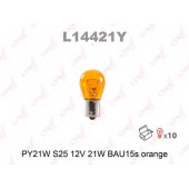 Лампа накаливания PY21W 12В 21Вт LYNXauto ORANGE L14421Y