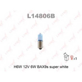 Лампа накаливания H6Вт 12В 6Вт LYNXauto SUPER WHITE L14806B