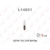 Лампа накаливания H21W 12В 21Вт LYNXauto L14821