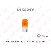 Лампа накаливания WY21W 12В 21Вт W316D AMBER LYNXauto L15521Y оранжевая