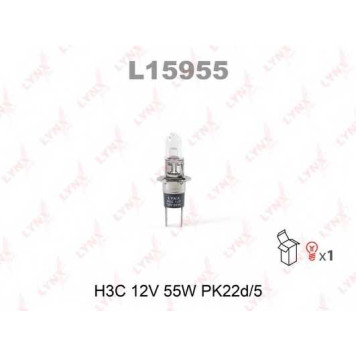 Лампа накаливания H3C 12В 55Вт LYNXauto L15955