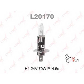 Лампа накаливания H1 24В 70Вт LYNXauto L20170