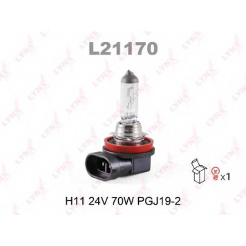 Лампа накаливания H11 24V 70W PGJ19-2 LYNXauto L21170