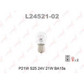 Лампа накаливания P21W 24В 21Вт LYNXauto L24521-02