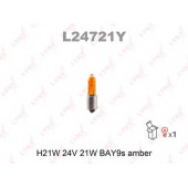 Лампа накаливания H21Вт 24В 21Вт LYNXauto YELLOW L24721Y