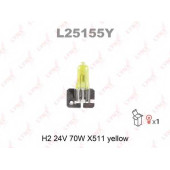Лампа накаливания H2 24В 70Вт YELLOW LYNXauto L25155Y